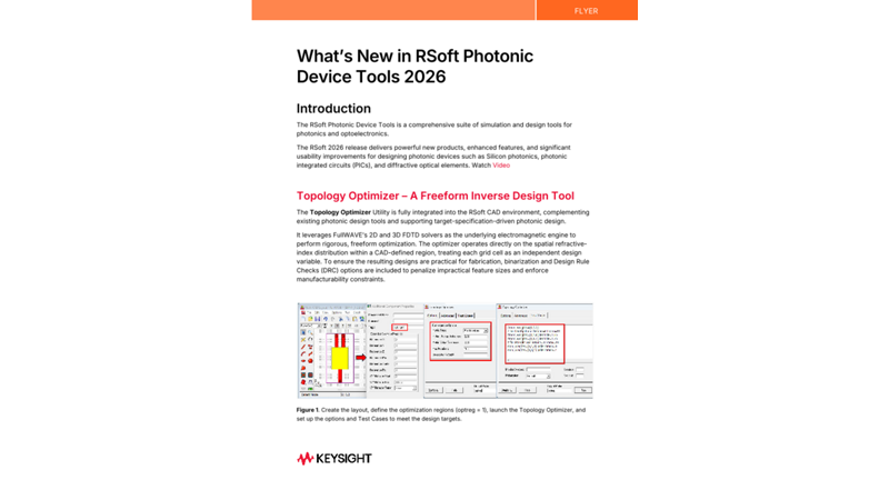 What’s New in RSoft Photonic Device Tools 2026